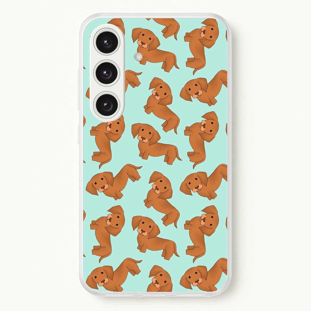 Sausage Dog Pattern - Phone Case for Galaxy S25 Plus