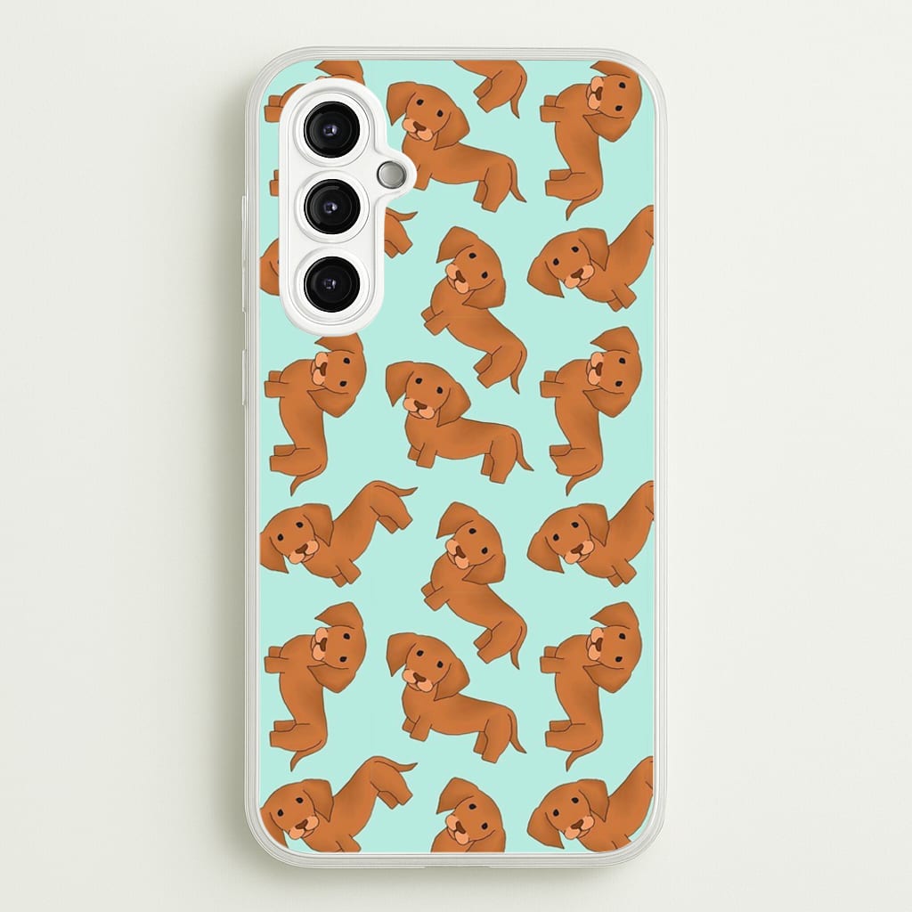 Sausage Dog Pattern - Phone Case for Galaxy A14