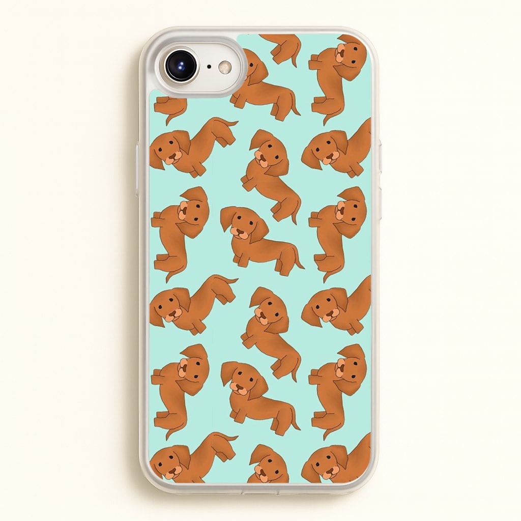 Sausage Dog Pattern - Phone Case for iPhone 6 Plus / 7 Plus / 8 Plus
