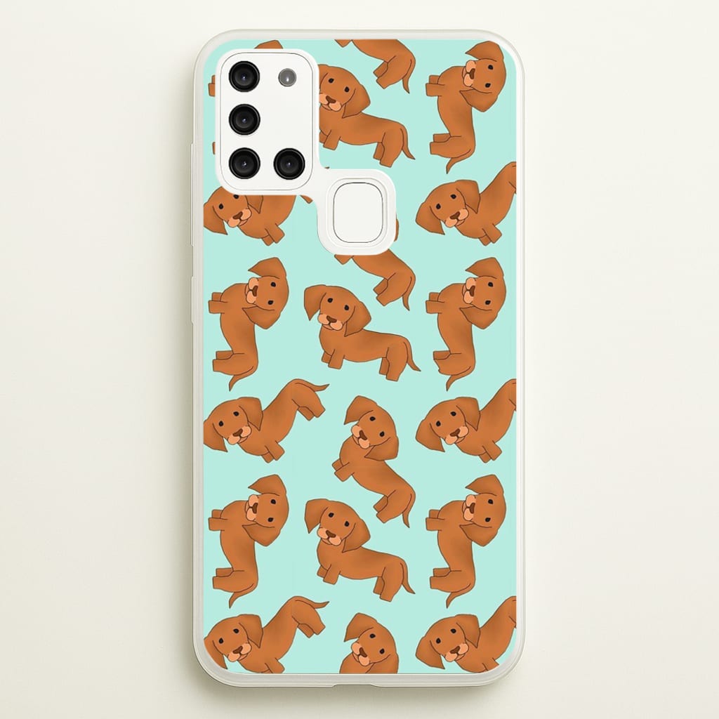 Sausage Dog Pattern - Phone Case for Galaxy A21s