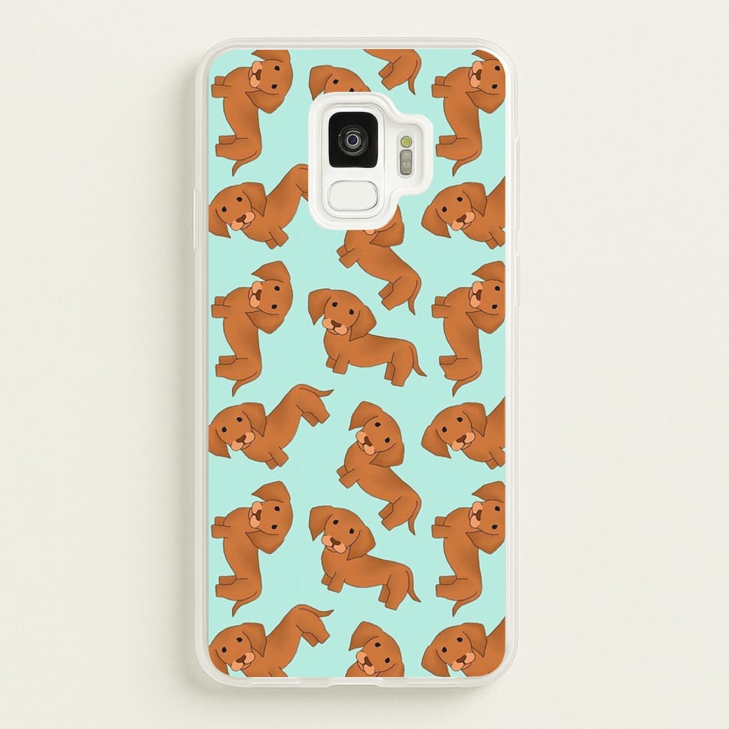 Sausage Dog Pattern - Phone Case for Galaxy S9