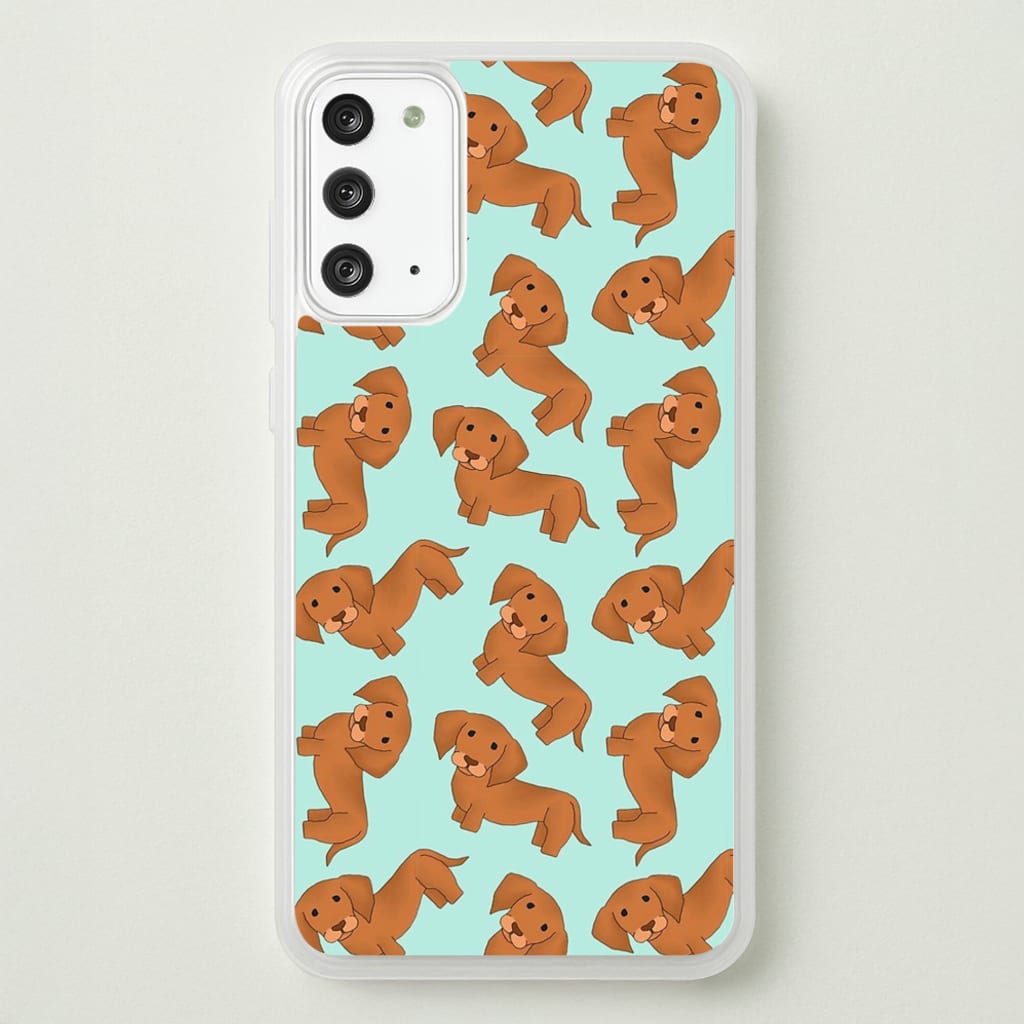 Sausage Dog Pattern - Phone Case for Galaxy Note 20