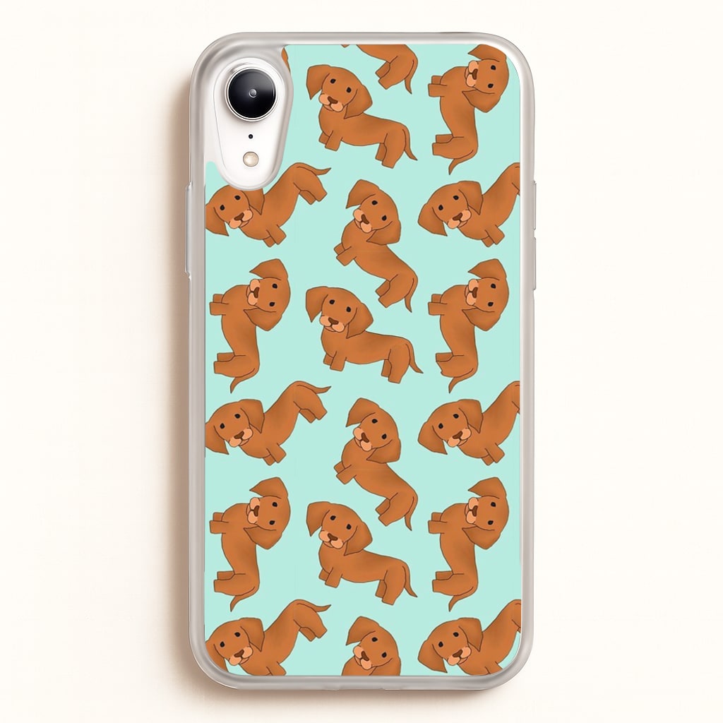 Sausage Dog Pattern - Phone Case for iPhone XR
