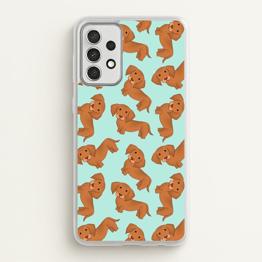 Sausage Dog Pattern - Phone Case for Galaxy A52 / A52s