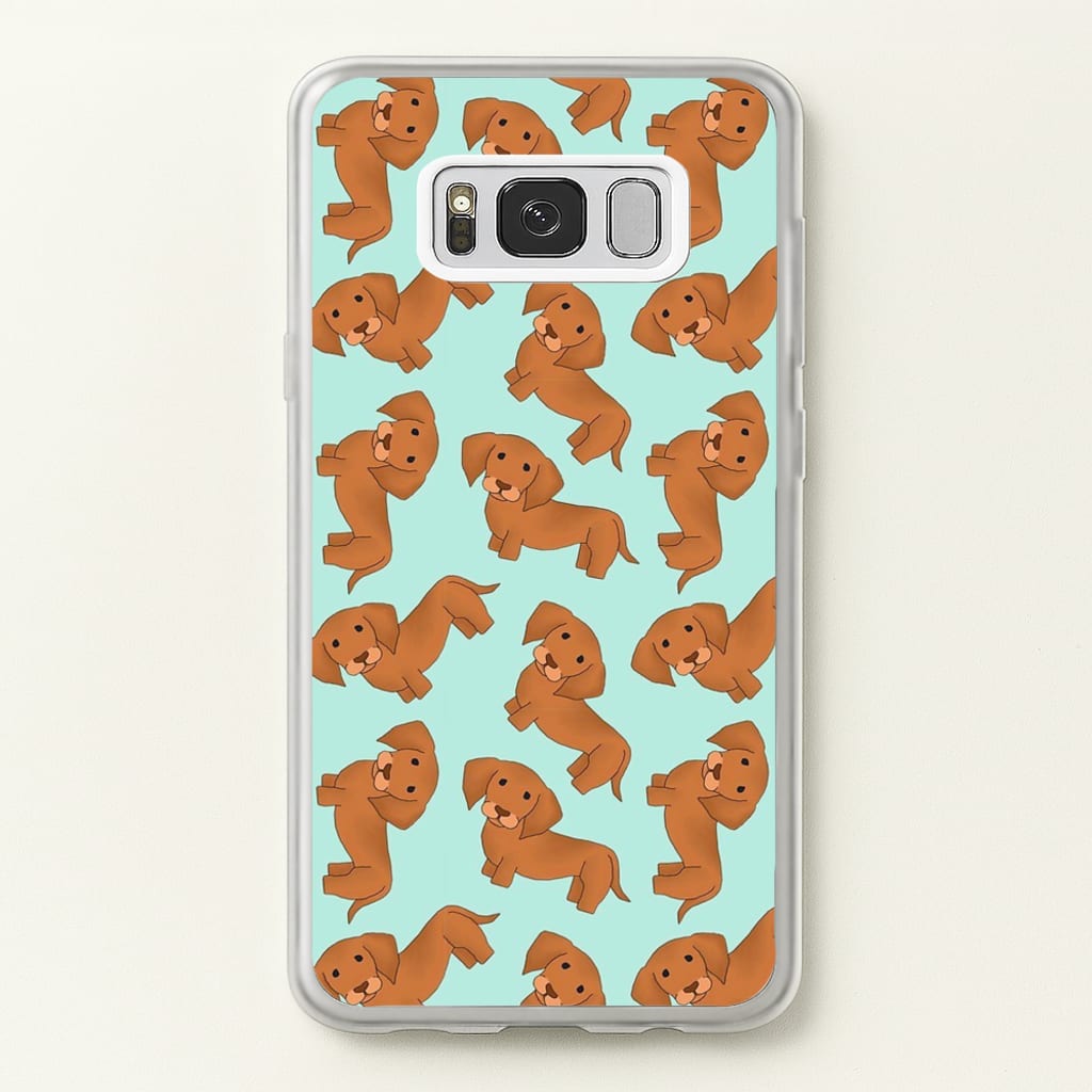 Sausage Dog Pattern - Phone Case for Galaxy S8 Plus
