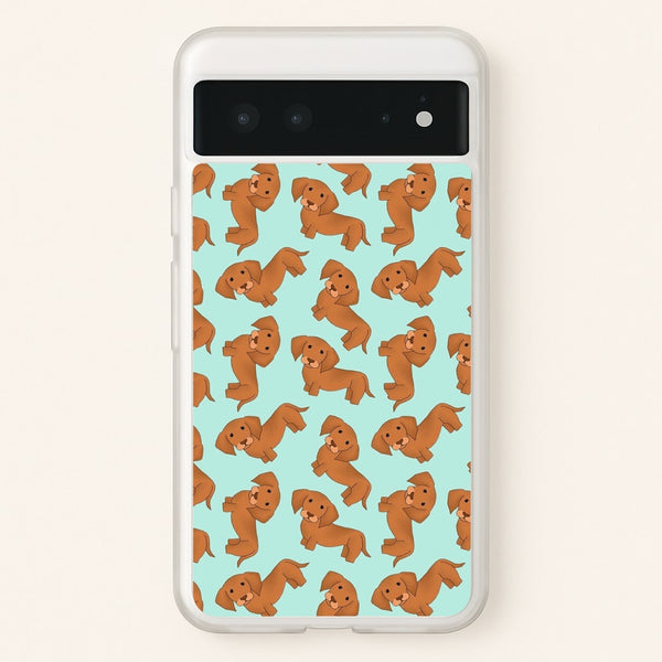 Sausage Dog Pattern - Phone Case for Google Pixel 6