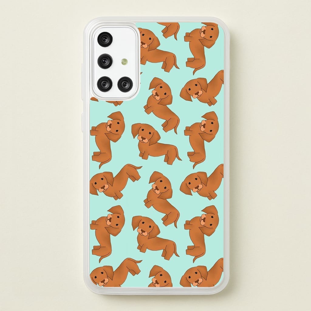 Sausage Dog Pattern - Phone Case for Galaxy A71