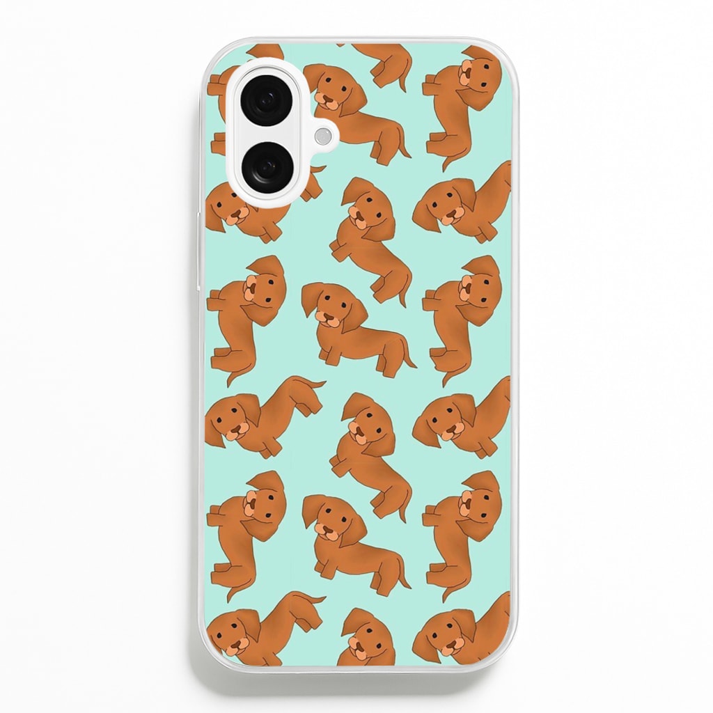 Sausage Dog Pattern - Phone Case for iPhone 16 Plus