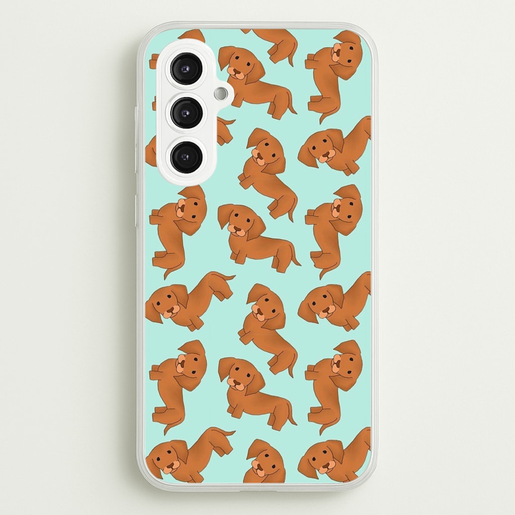 Sausage Dog Pattern - Phone Case for Galaxy S23FE