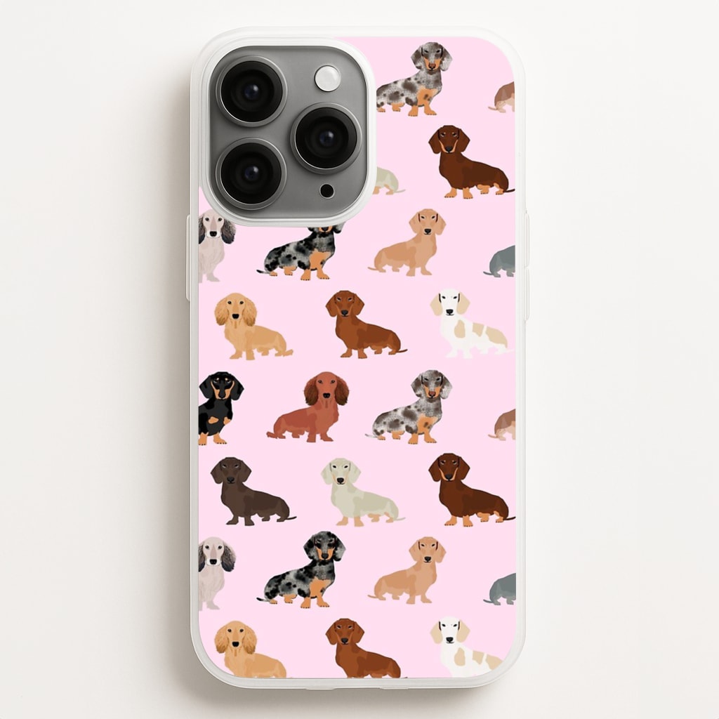 Dachshund Breed Pattern Phone Case - Fun Cases Dachshund Breed Pattern Phone Case - Fun Cases