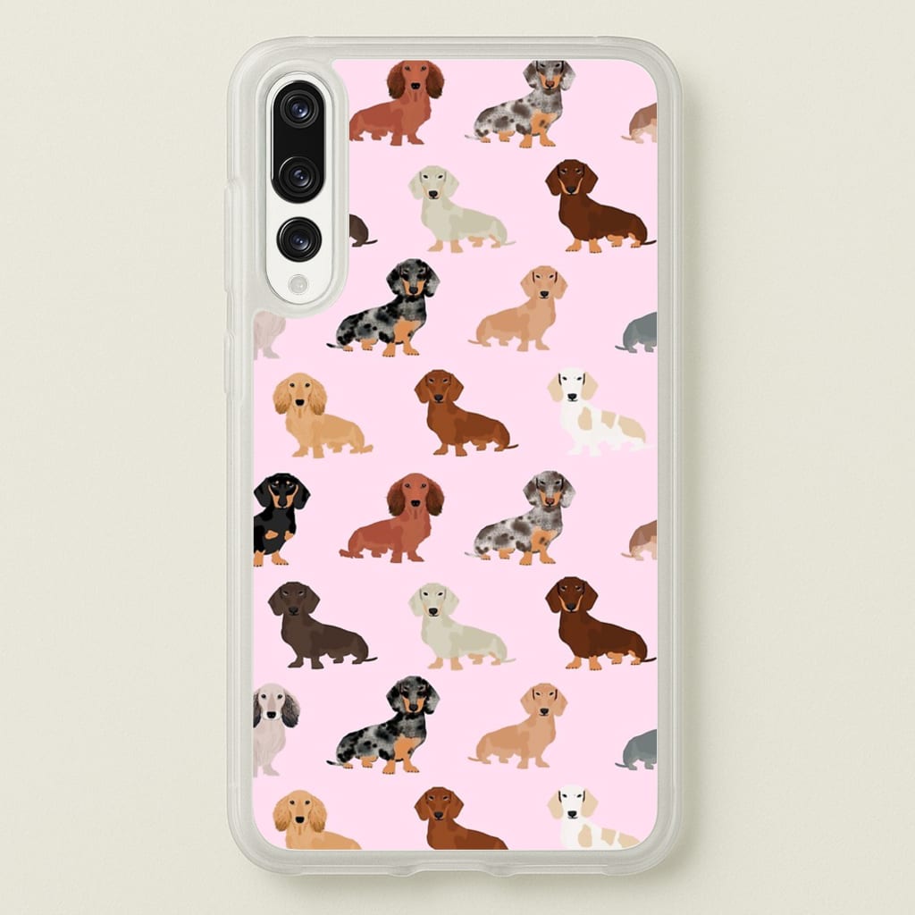 Dachshund Breed Pattern - Phone Case for Huawei P20 Pro