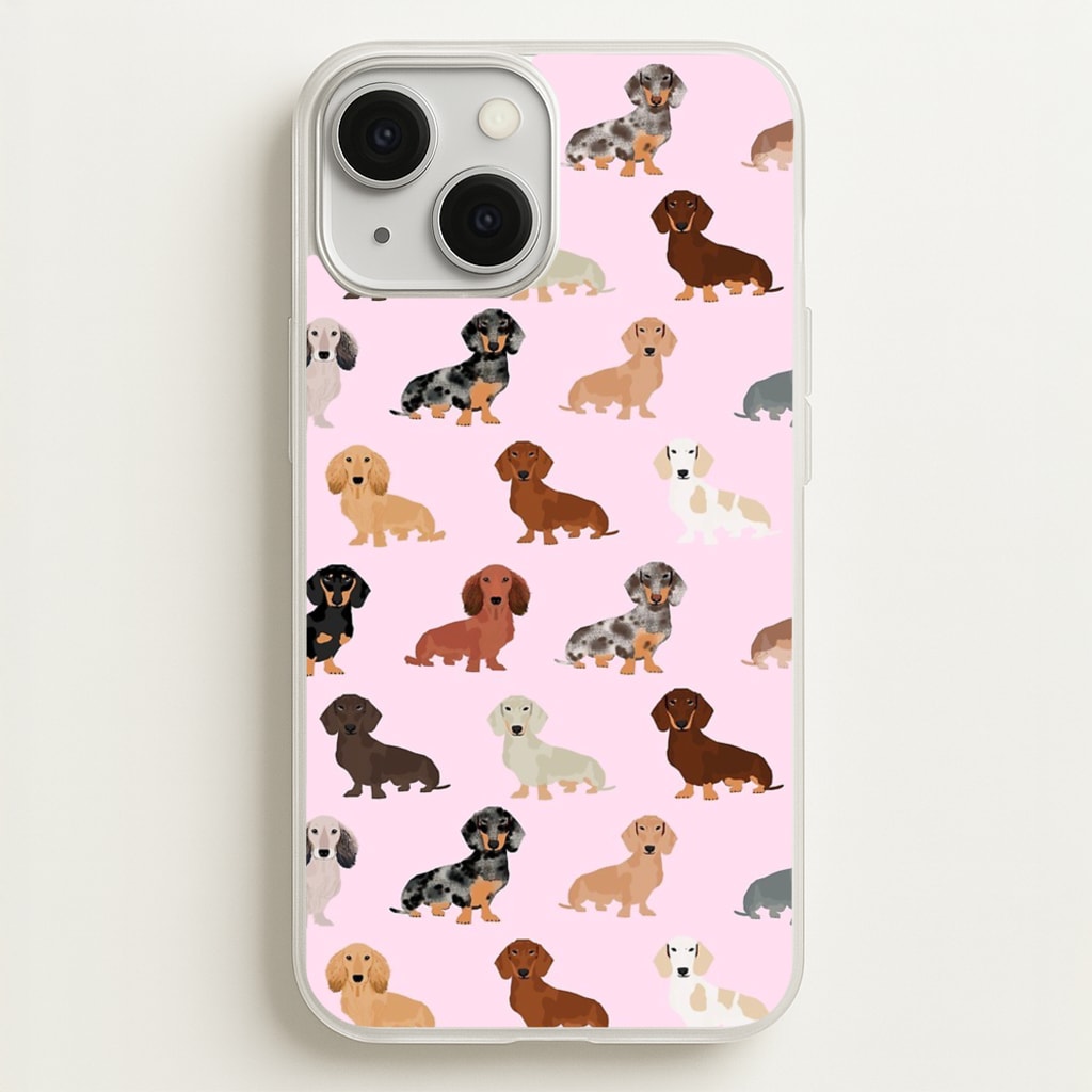 Dachshund Breed Pattern - Phone Case for iPhone 13