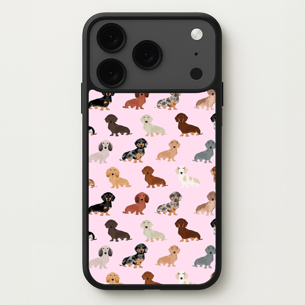 Dachshund Breed Pattern Phone Case for iPhone 17 Pro Max