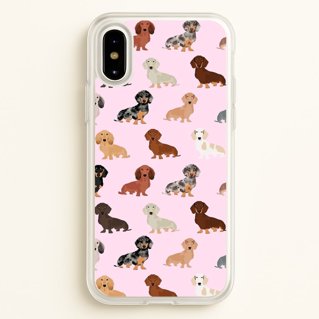 Dachshund Breed Pattern - Phone Case for iPhone X / XS