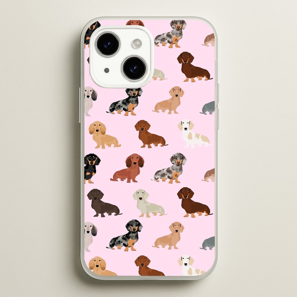 Dachshund Breed Pattern - Phone Case for iPhone 14 Plus