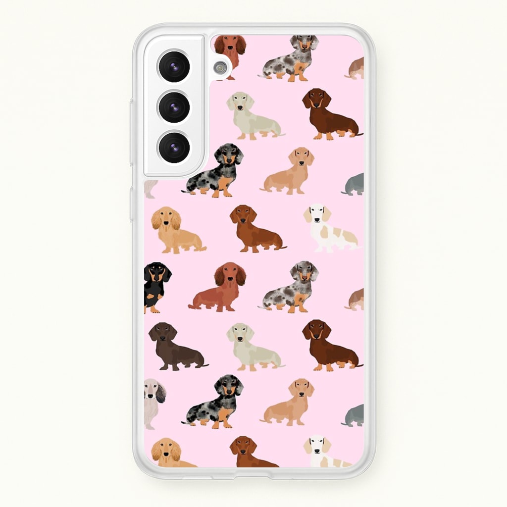 Dachshund Breed Pattern - Phone Case for Galaxy S21 Plus
