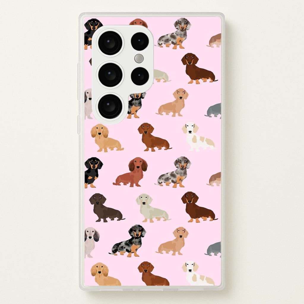 Dachshund Breed Pattern - Phone Case for Galaxy S24 Ultra