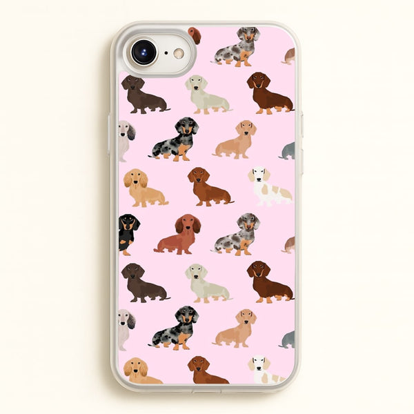 Dachshund Breed Pattern - Phone Case for iPhone 6 Plus / 7 Plus / 8 Plus