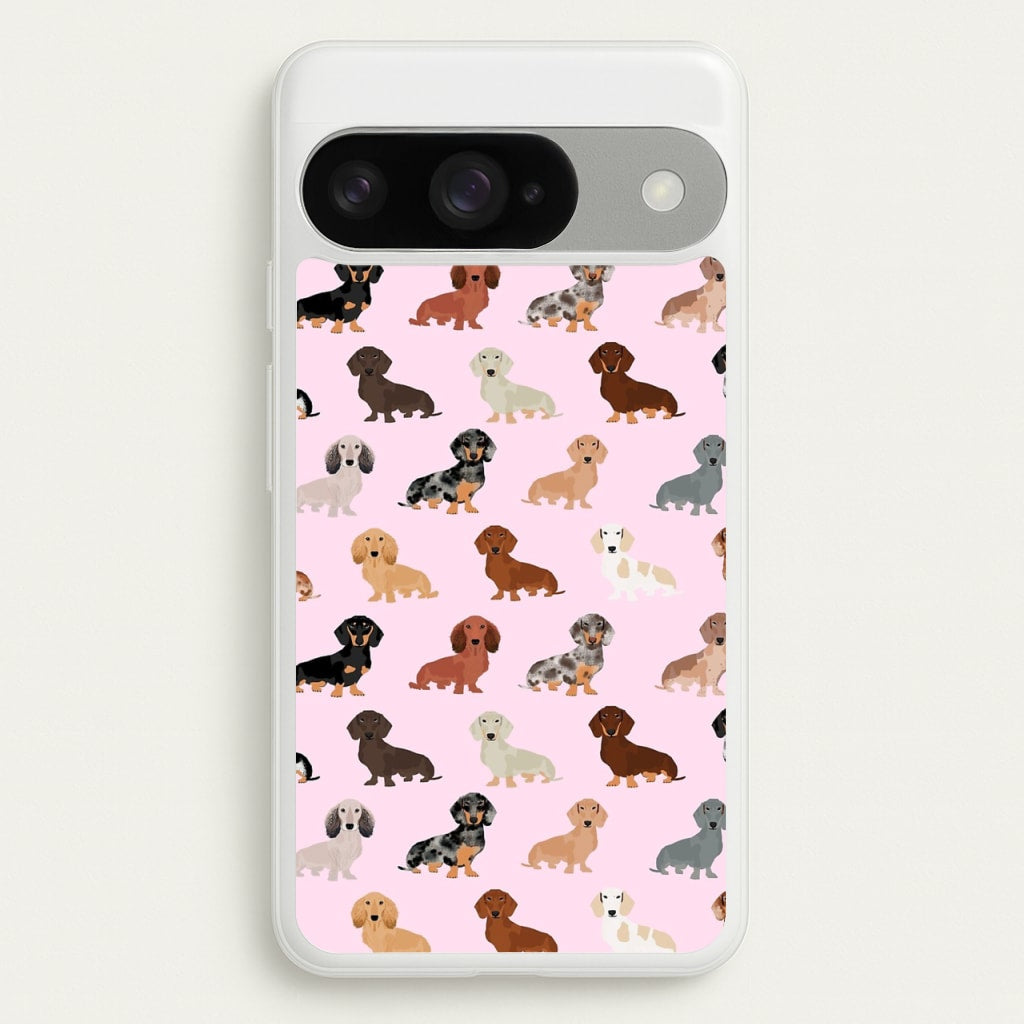 Dachshund Breed Pattern Phone Case for Google Pixel 10 / 10 Pro