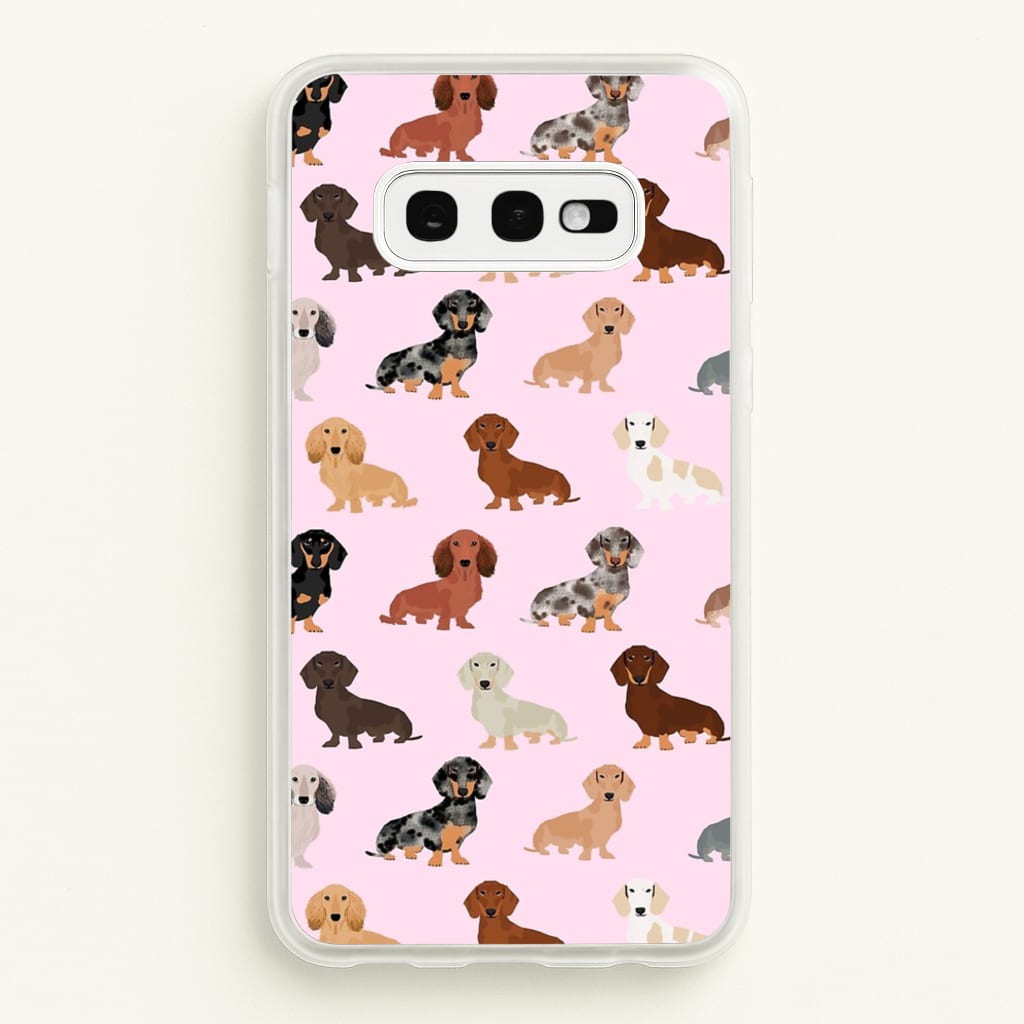 Dachshund Breed Pattern - Phone Case for Galaxy S10e
