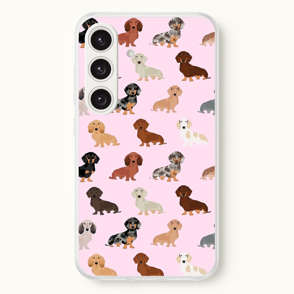 Dachshund Breed Pattern - Phone Case for Galaxy S25 Plus