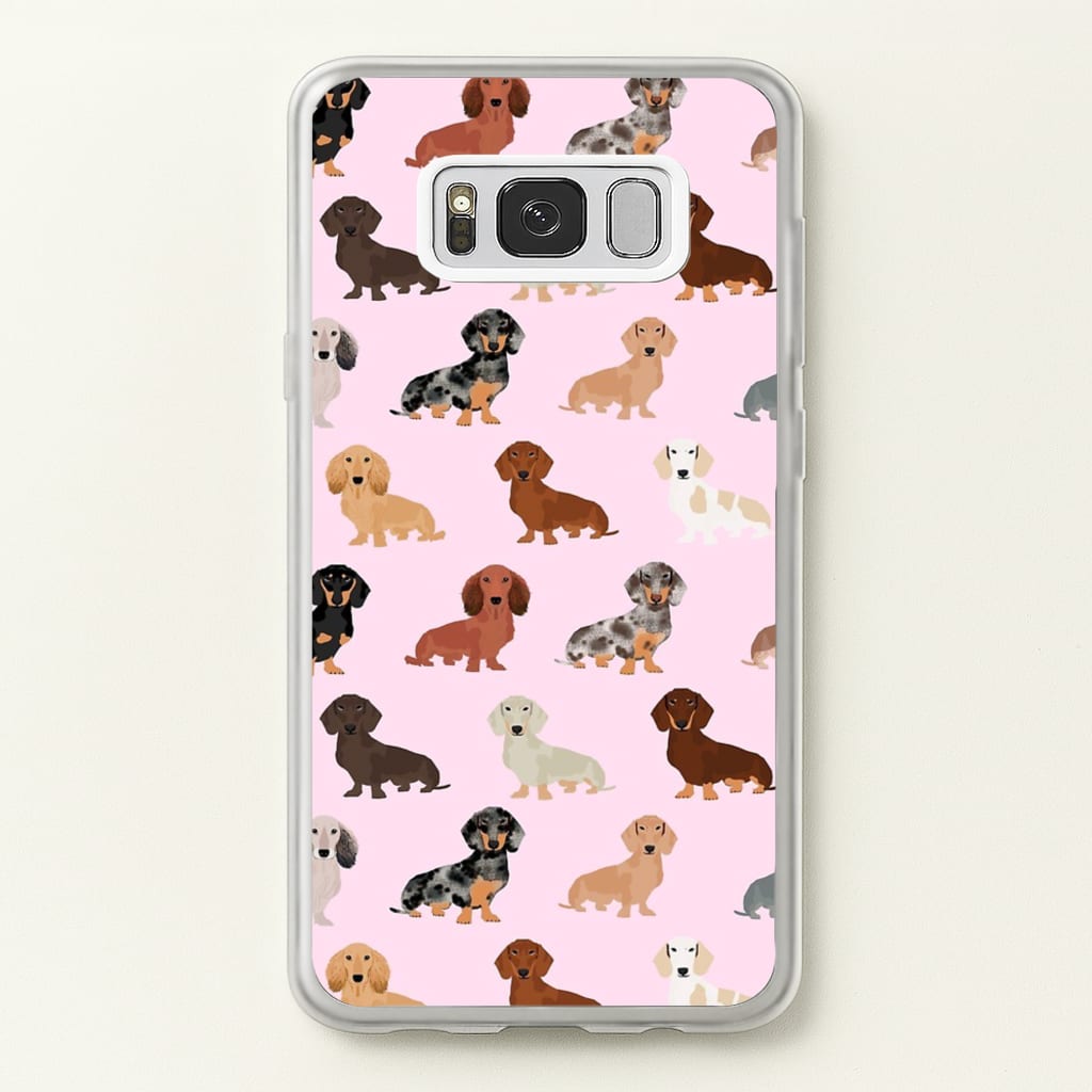 Dachshund Breed Pattern - Phone Case for Galaxy S8