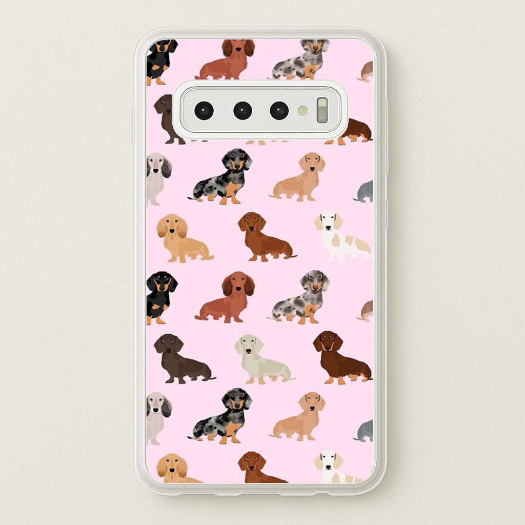 Dachshund Breed Pattern - Phone Case for Galaxy S10 Plus