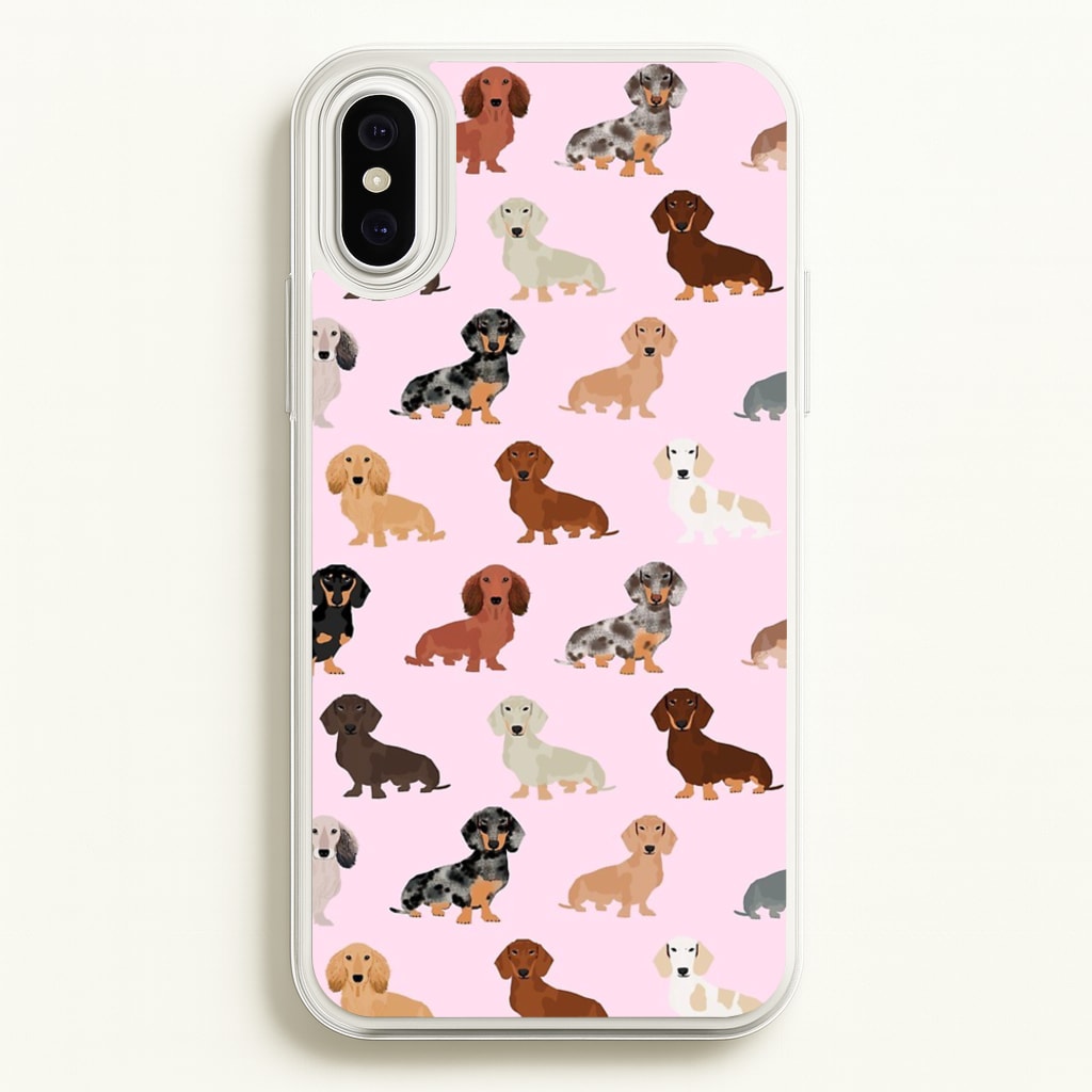 Dachshund Breed Pattern - Phone Case for iPhone XS Max