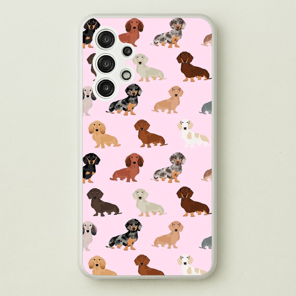 Dachshund Breed Pattern - Phone Case for Galaxy A13