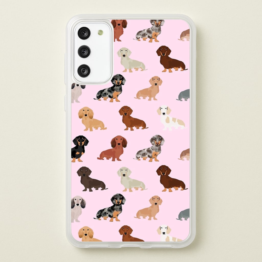 Dachshund Breed Pattern - Phone Case for Galaxy A41