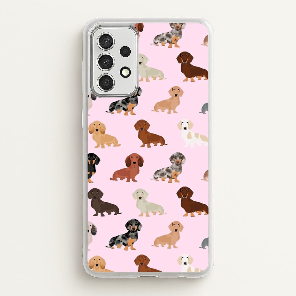 Dachshund Breed Pattern - Phone Case for Galaxy A52 / A52s