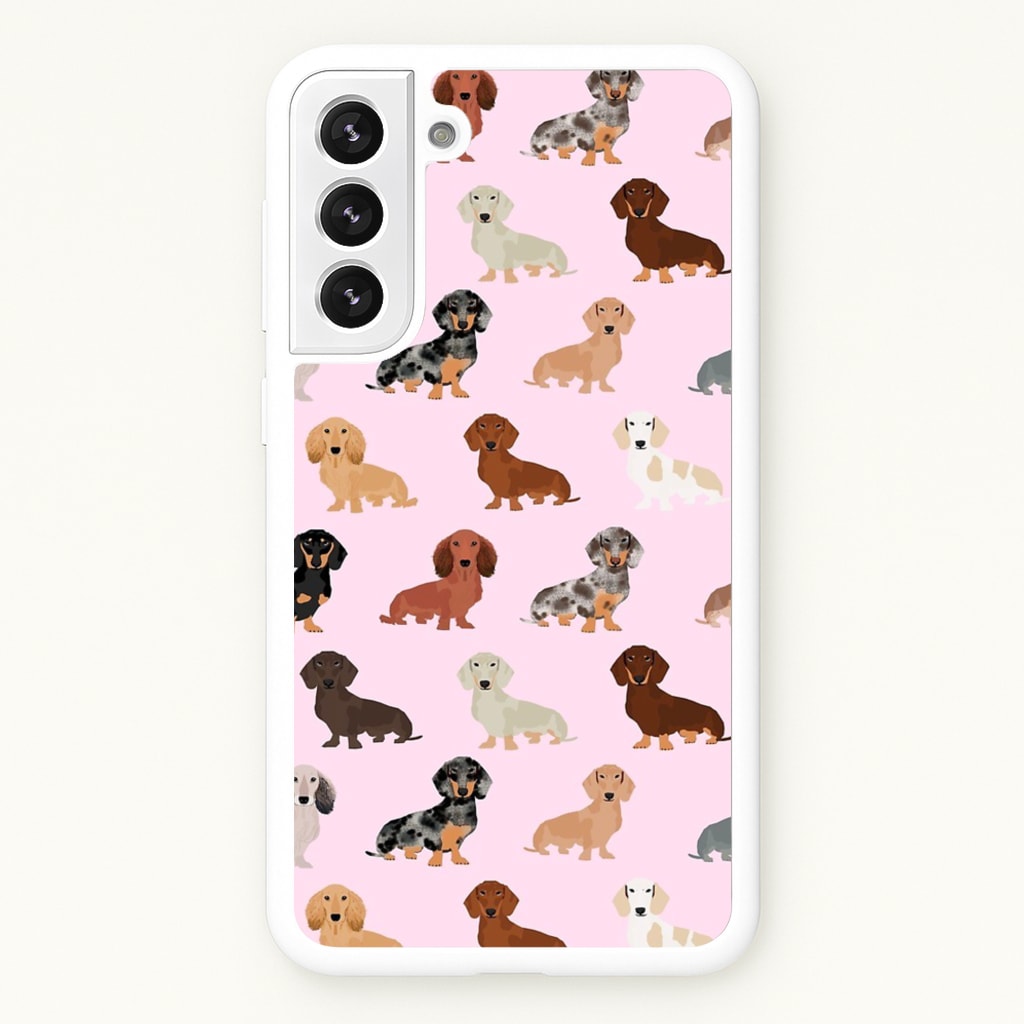 Dachshund Breed Pattern - Phone Case for Galaxy S22 Plus