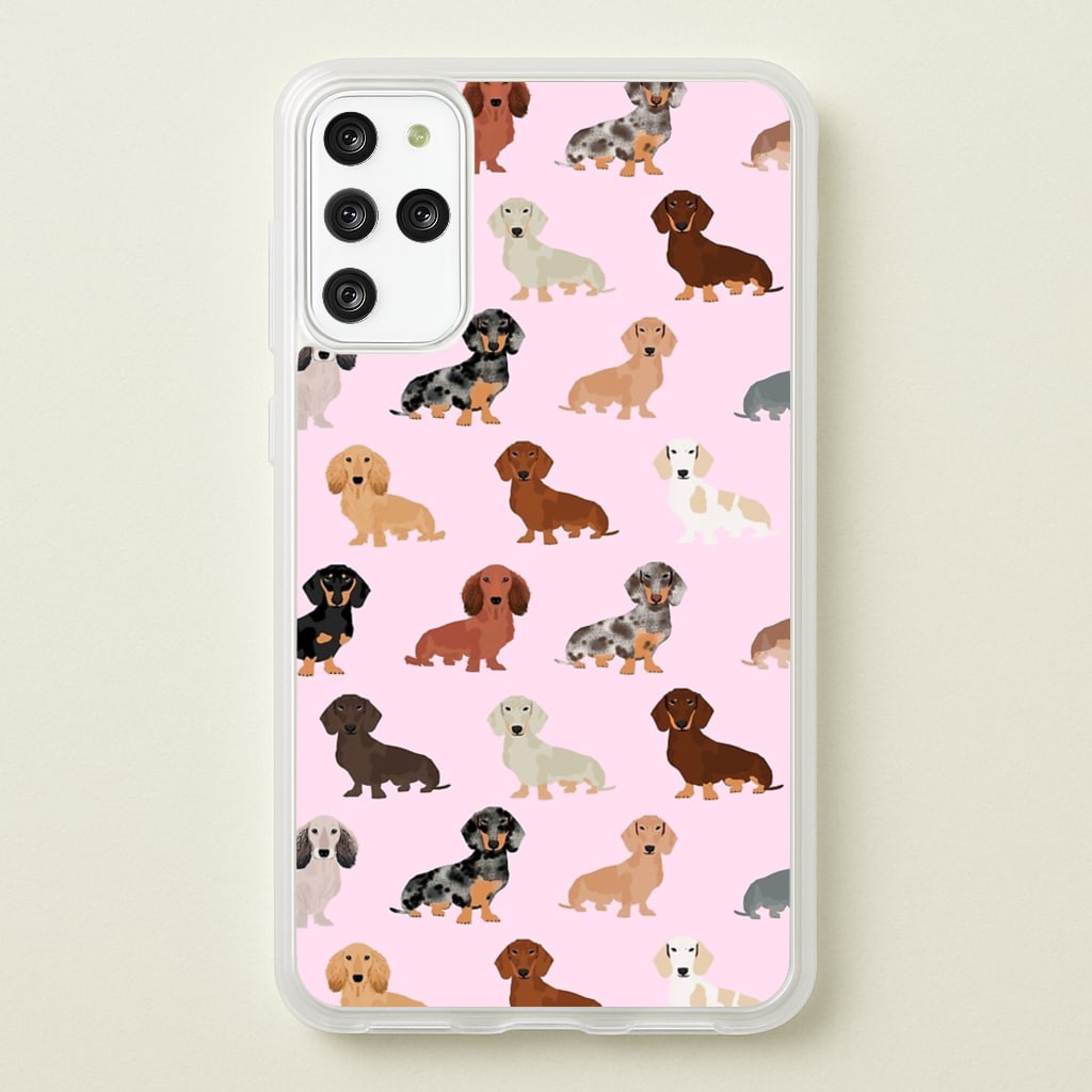 Dachshund Breed Pattern - Phone Case for Galaxy S20 Plus