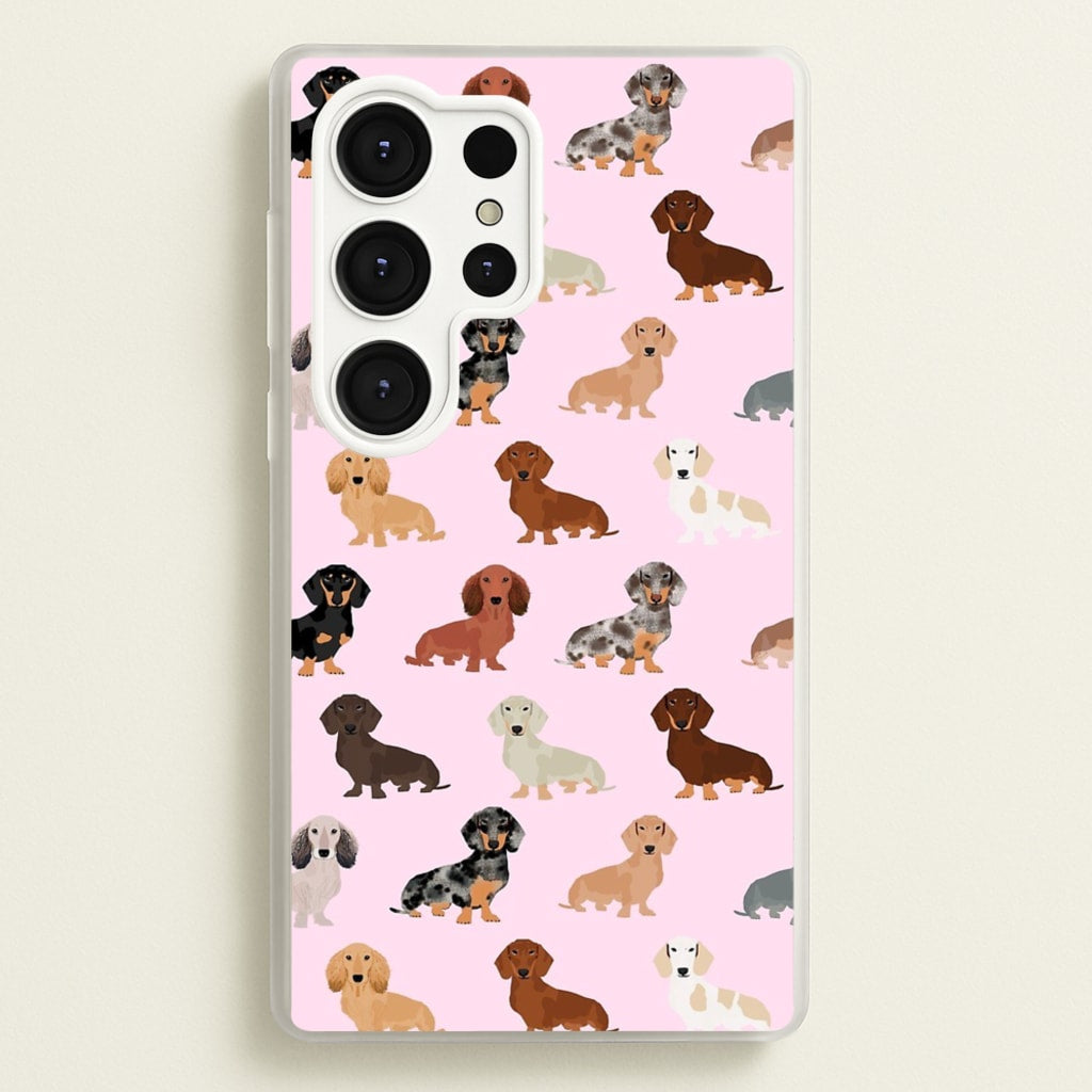Dachshund Breed Pattern - Phone Case for Galaxy S25 Ultra