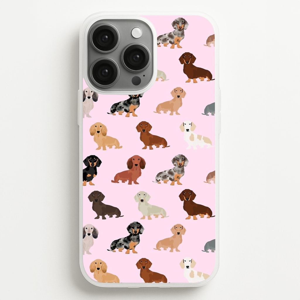Dachshund Breed Pattern - Phone Case for iPhone 13 Pro Max