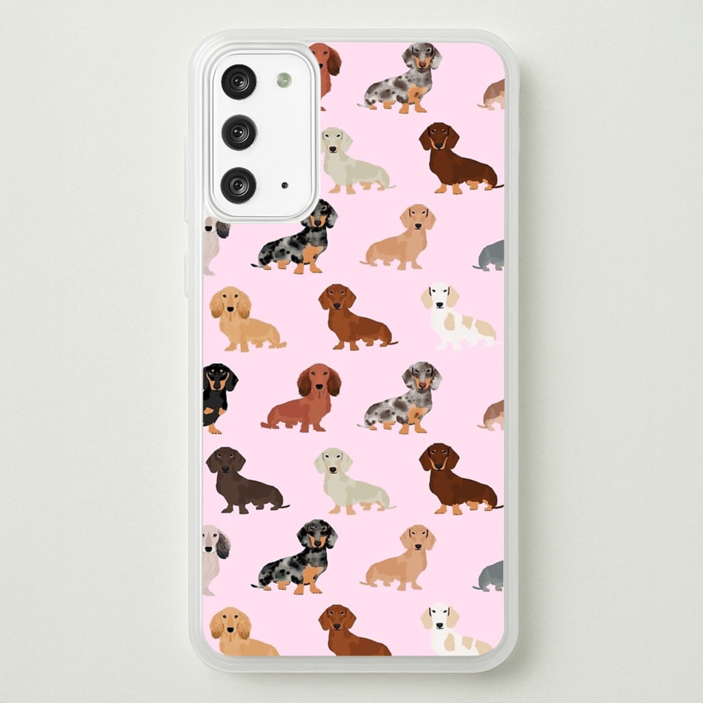 Dachshund Breed Pattern - Phone Case for Galaxy Note 20