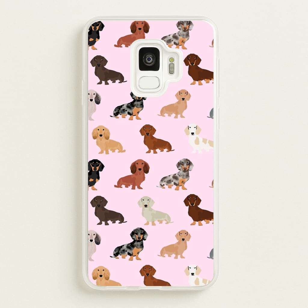 Dachshund Breed Pattern - Phone Case for Galaxy S9