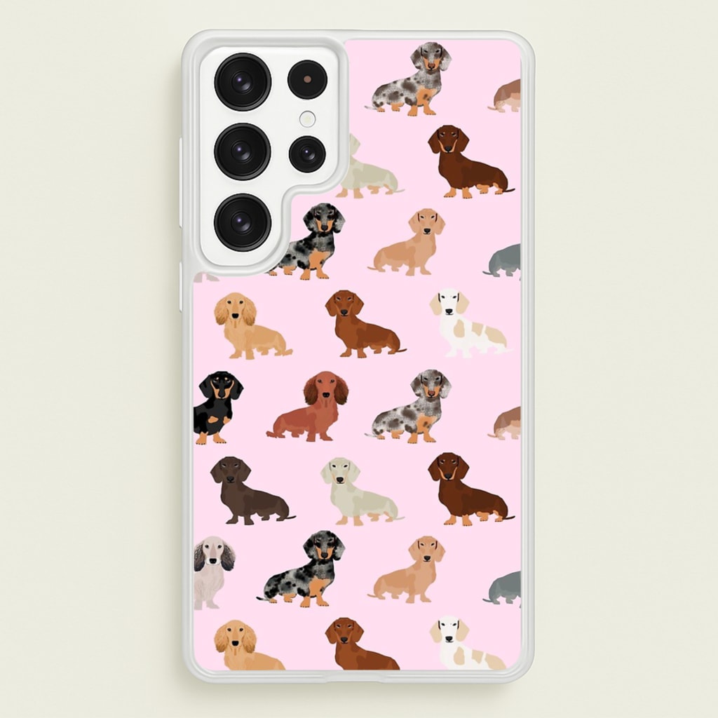Dachshund Breed Pattern - Phone Case for Galaxy S22 Ultra