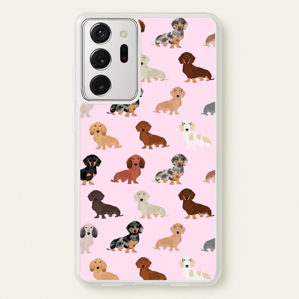 Dachshund Breed Pattern - Phone Case for Galaxy Note 20 Ultra