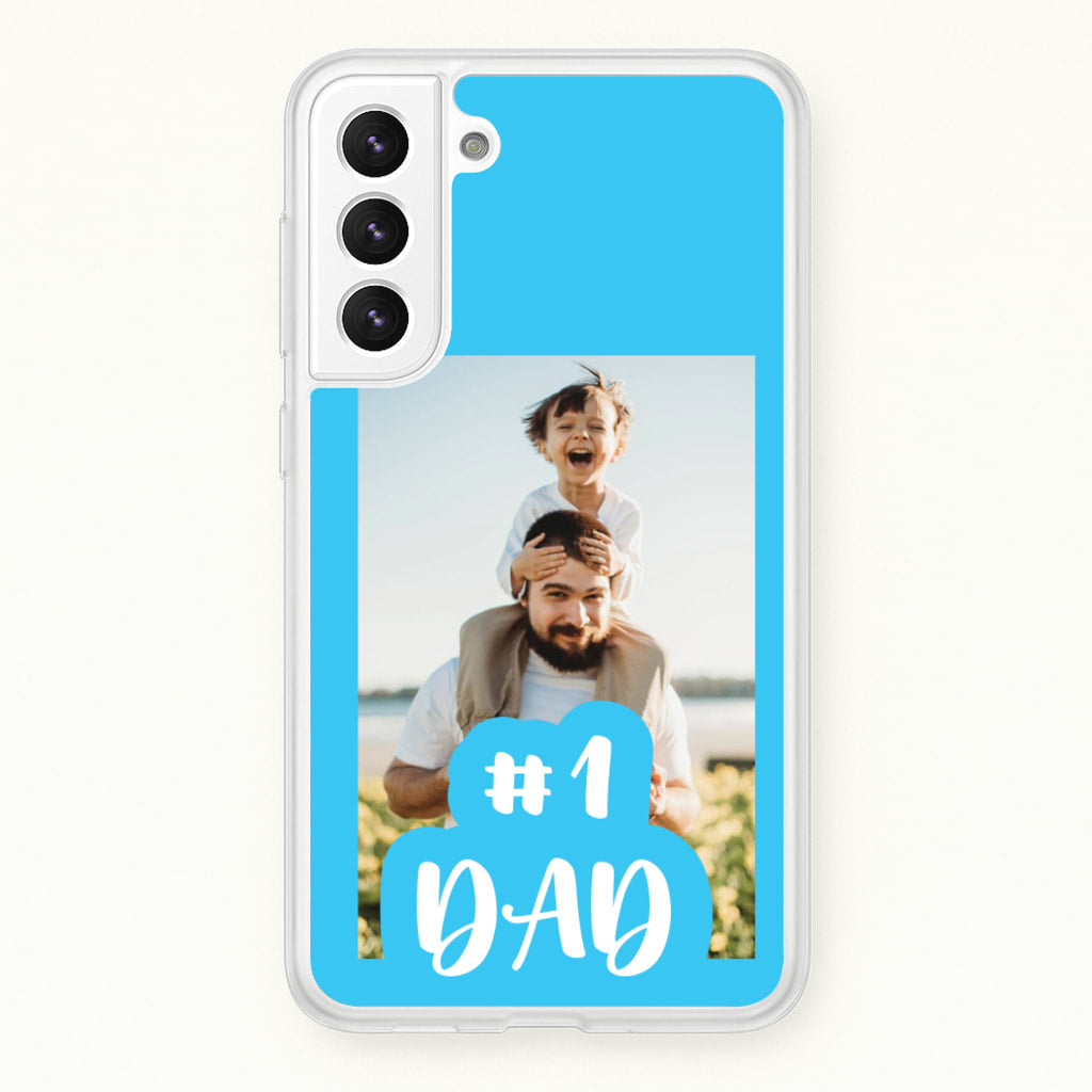 Hashtag 1 Dad - Personalised Father's Day - Father's Day Phone Case for Galaxy S21FE