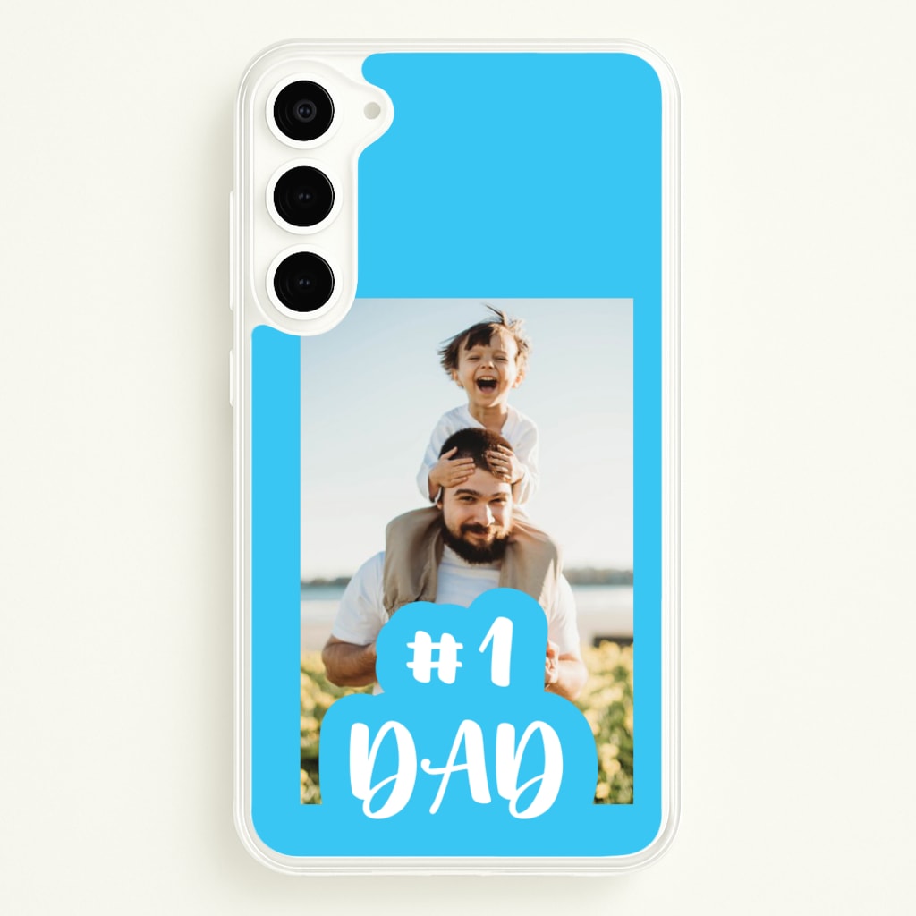 Hashtag 1 Dad - Personalised Father's Day - Father's Day Phone Case for Galaxy S23