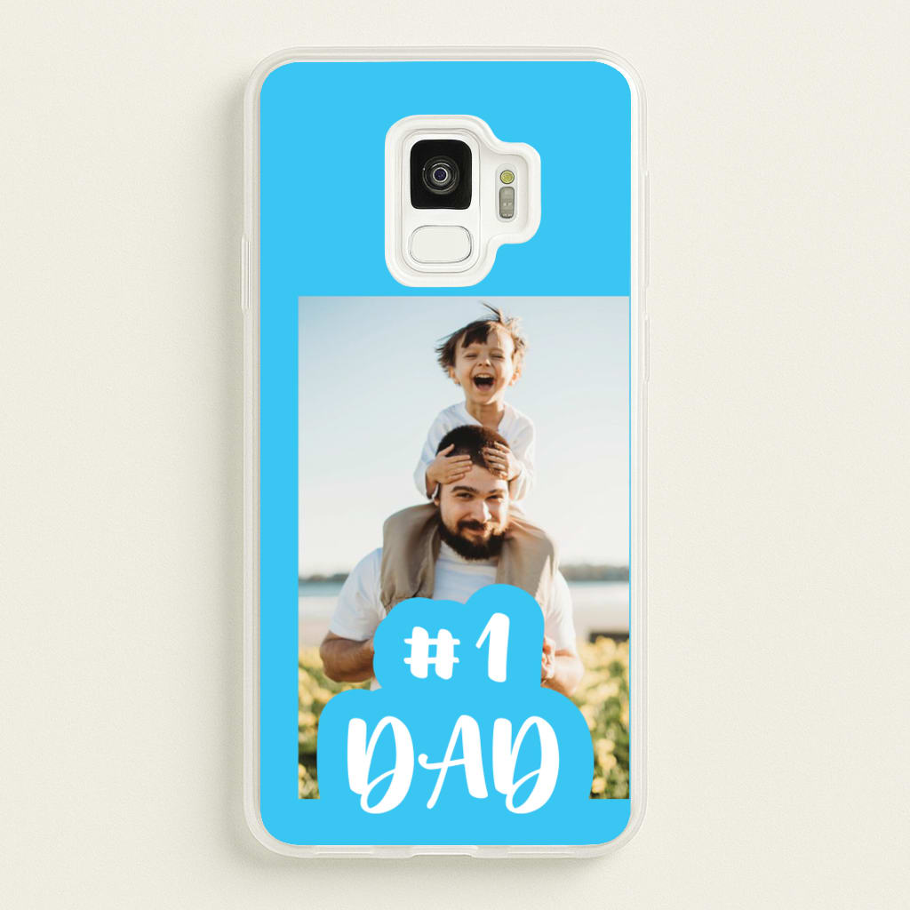 Hashtag 1 Dad - Personalised Father's Day - Father's Day Phone Case for Galaxy S9