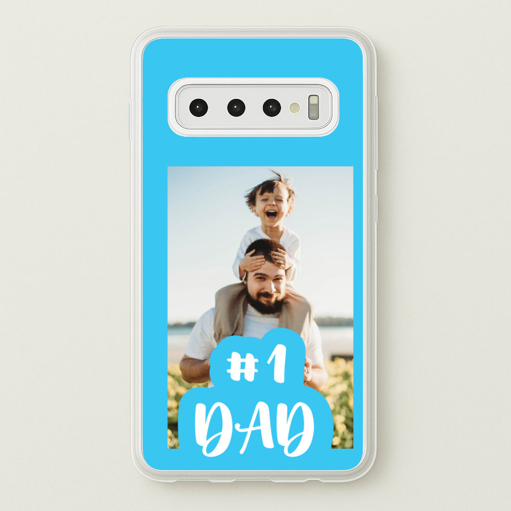 Hashtag 1 Dad - Personalised Father's Day - Father's Day Phone Case for Galaxy S10