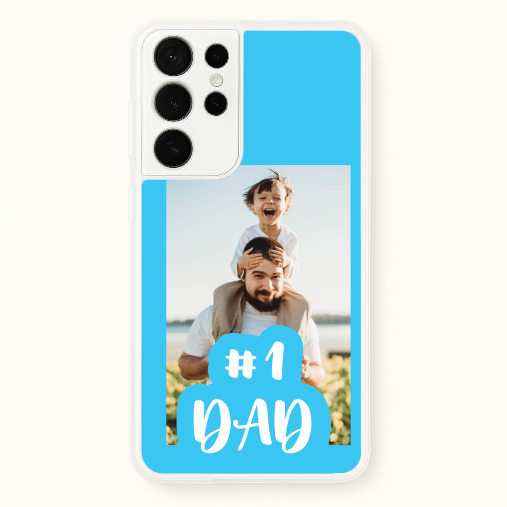 Hashtag 1 Dad - Personalised Father's Day - Father's Day Phone Case for Galaxy S21 Ultra