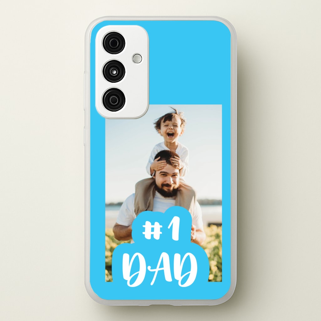 Hashtag 1 Dad - Personalised Father's Day - Father's Day Phone Case for Galaxy A55