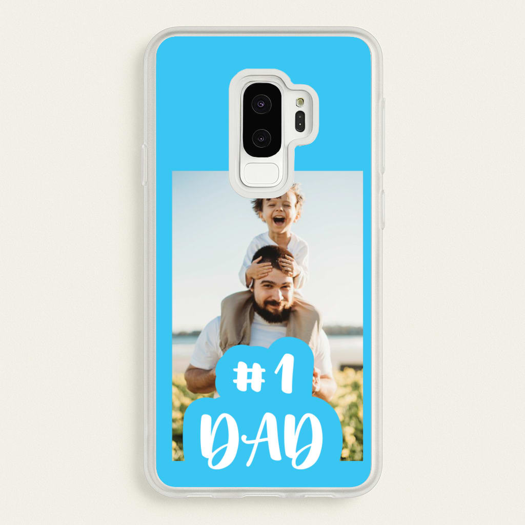 Hashtag 1 Dad - Personalised Father's Day - Father's Day Phone Case for Galaxy S9 Plus