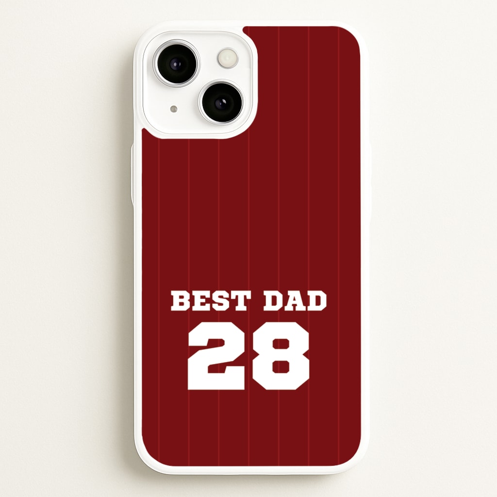 Best Dad Football Stripes Personalised - Father's Day Phone Case for iPhone 13
