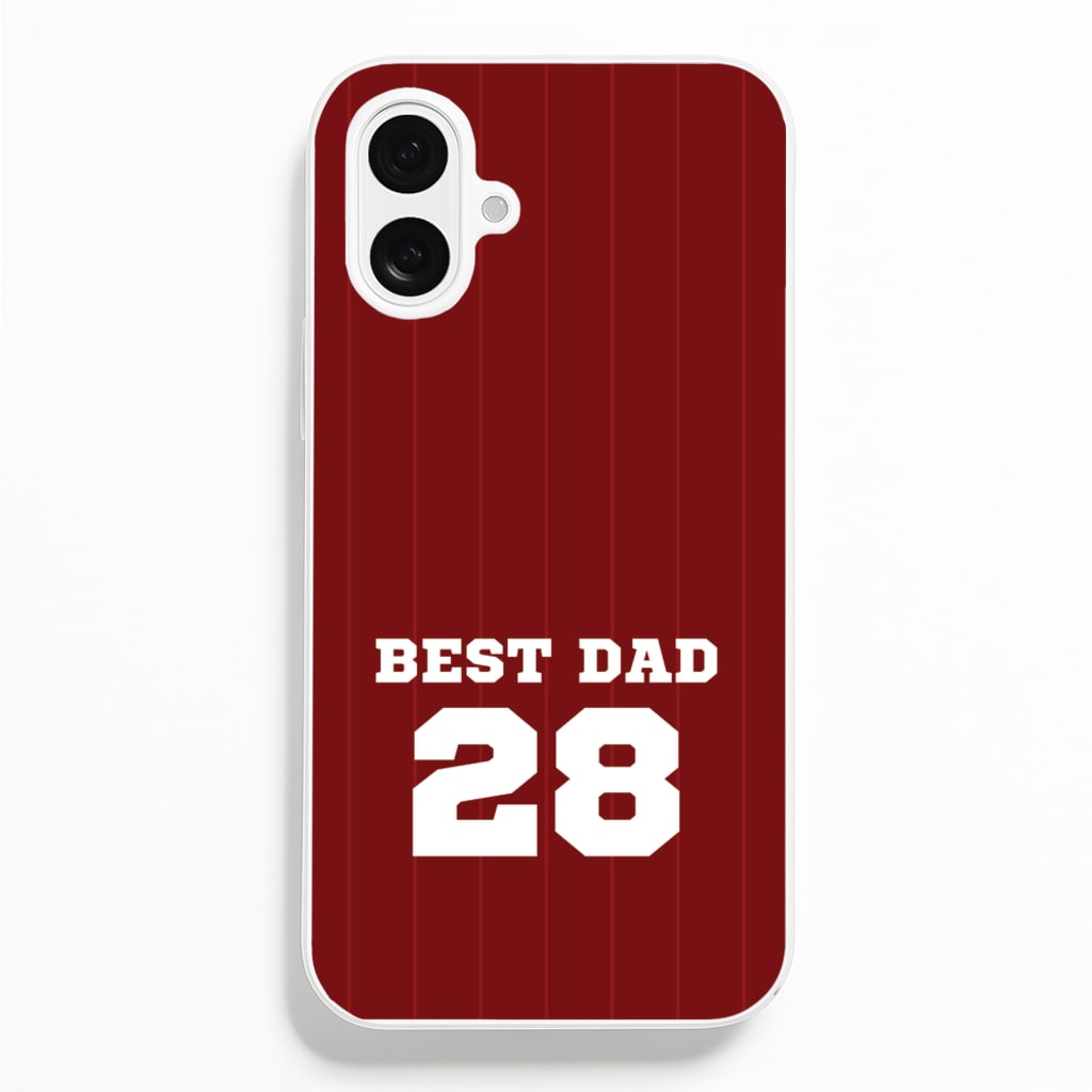 Best Dad Football Stripes Personalised Phone Case