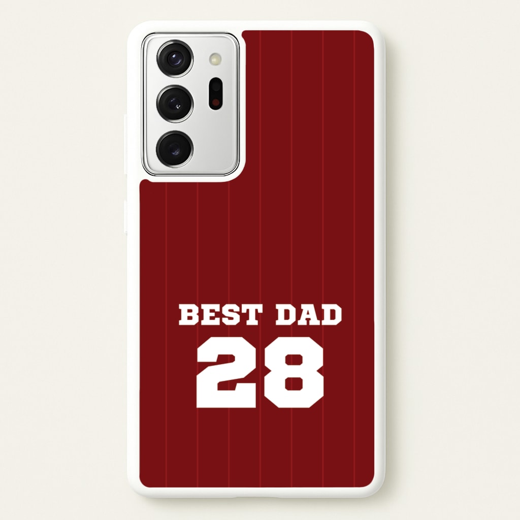 Best Dad Football Stripes Personalised - Father's Day Phone Case for Galaxy Note 20 Ultra