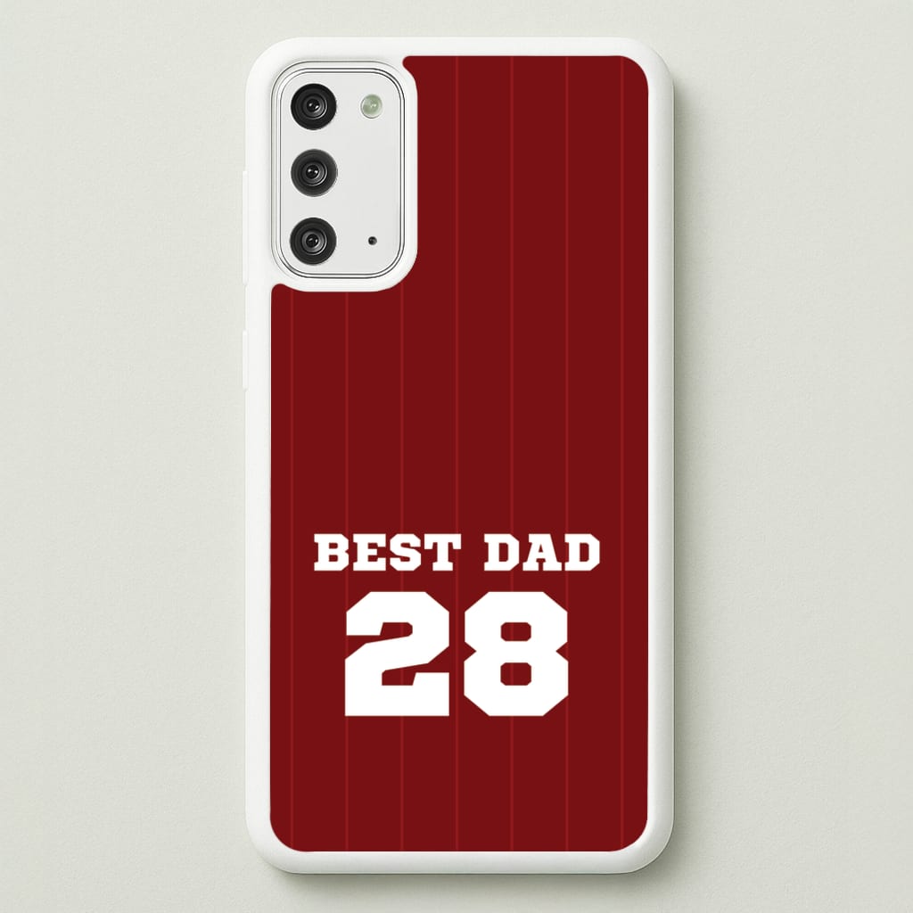 Best Dad Football Stripes Personalised - Father's Day Phone Case for Galaxy Note 20
